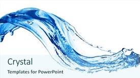  Presentation with splashing - PPT layouts consisting of isolated shot of water splashing background and a light blue colored foreground