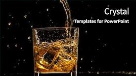  Presentation with whiskey - PPT theme having isolated shot of whiskey background and a black colored foreground