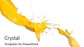  Presentation with splash - Slide deck featuring paint splash on white background background and a white colored foreground