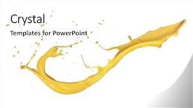  Presentation with painting walls paint roller - Audience pleasing PPT layouts consisting of yellow paint splash on white backdrop and a white colored foreground