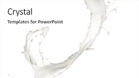  Presentation with shots - Presentation theme with isolated shots of milk splashes on white background background and a white colored foreground