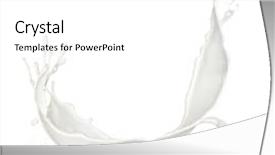  Presentation with shots - Presentation theme having isolated shots of milk splashes background and a white colored foreground