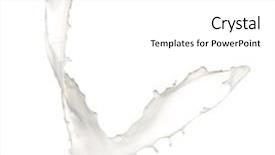  Presentation with shots - PPT theme having isolated shots of milk splashes on white background background and a white colored foreground