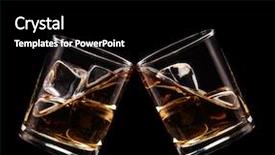  Presentation with whisky - Audience pleasing slides consisting of isolated shots of whiskey glasses backdrop and a black colored foreground