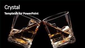  Presentation with shots - Theme featuring isolated shots of whiskey glasses background and a black colored foreground