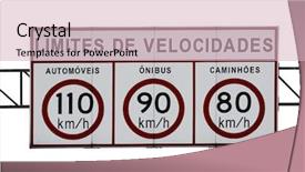  Presentation with limit - Amazing PPT layouts having isolated speed limit highway sign backdrop and a soft green colored foreground