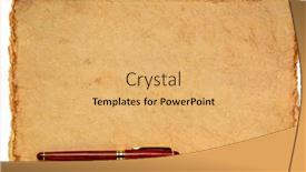  Presentation with tan - Cool new PPT theme with isolated-stack-of-tan-toned backdrop and a yellow colored foreground