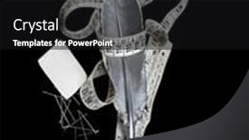  Presentation with tailoring - Colorful PPT layouts enhanced with isolated-tailoring-tools-with-measuring backdrop and a black colored foreground