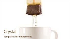  Presentation with tea - Slides having isolated tea with teabag background and a cream colored foreground