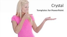  Presentation with teenager winners - Beautiful PPT theme featuring isolated teenager presenting over white backdrop and a  colored foreground