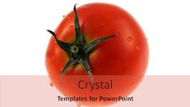  Presentation with tomato - Presentation theme with isolated-tomato-on-a-white background and a red colored foreground