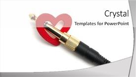  Presentation with connector - Amazing presentation theme having isolated trs connector and heart backdrop and a white colored foreground