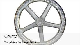  Presentation with water tap - Amazing slides having isolated valve round water tap backdrop and a white colored foreground