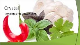  Presentation with garlic - Beautiful presentation featuring isolated-vegetables-garlic-chili-pepper backdrop and a white colored foreground