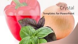  Presentation with pepper - Colorful slide set enhanced with isolated-vegetables-sweet-bell-pepper backdrop and a sky blue colored foreground