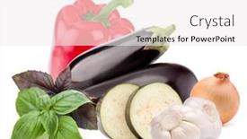  Presentation with eggplant - Slide set featuring isolated-vegetables-sweet-bell-pepper background and a white colored foreground