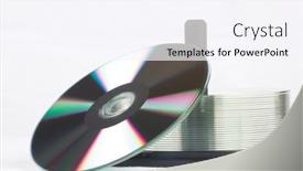  Presentation with audio tape in music studio - Beautiful PPT layouts featuring isolated-view-of-a-stack backdrop and a sky blue colored foreground