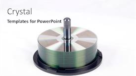  Presentation with stack - Cool new PPT theme with isolated-view-of-a-stack backdrop and a sky blue colored foreground