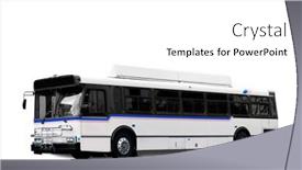  Presentation with bus - Slides featuring isolated-white-city-bus background and a  colored foreground