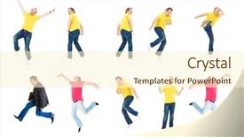  Presentation with celebrate - Amazing PPT theme having lets work together - isolated over white let's celebrate backdrop and a cream colored foreground