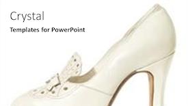 Presentation with shoe - PPT theme enhanced with isolated-woman-s-shoe background and a white colored foreground