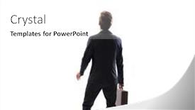  Presentation with upwards - Beautiful PPT layouts featuring isolated young businessman looking upwards backdrop and a white colored foreground