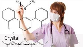  Presentation with medical dna - Slides enhanced with isolation dna research - young doctor is drawing some background and a sky blue colored foreground