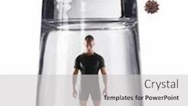  Presentation with virus infection - Slide set with isolation-quarantine-man-concept background and a light gray colored foreground