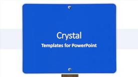  Presentation with blue aged wood sign - PPT theme featuring isolation signs - blank blue road sign isolated background and a  colored foreground