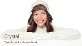  Presentation with winter - Colorful theme enhanced with isolation signs - winter woman sign banner cute backdrop and a  colored foreground