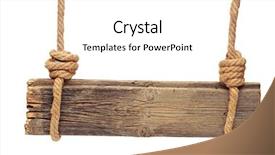  Presentation with blue aged wood sign - PPT theme enhanced with isolation signs - wooden sign isolated background and a  colored foreground