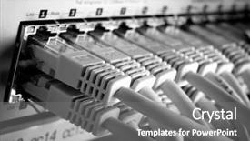  Presentation with cables - Slide deck having isp - close up of network cables background and a gray colored foreground