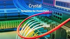  Presentation with isp - PPT theme with isp - fiber optic cables connected background and a teal colored foreground