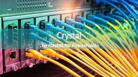  Presentation with optic nerve - PPT layouts enhanced with isp - fiber optic cables connected background and a teal colored foreground