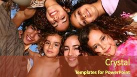  Presentation with children - Amazing theme having israe - happy group of children looking backdrop and a tawny brown colored foreground