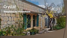  Presentation with jerusalem old city israel david - Audience pleasing PPT theme consisting of israe - old house in yemin moshe backdrop and a gray colored foreground