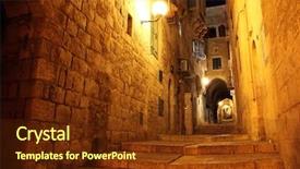  Presentation with ancient israel - Amazing presentation theme having israel - ancient alley in jewish quarter backdrop and a tawny brown colored foreground