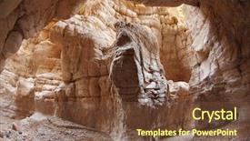  Presentation with mountains - Presentation theme with israel desert - picturesque narrow slot canyon background and a tawny brown colored foreground