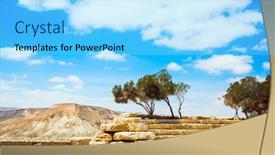  Presentation with israel - Theme enhanced with israel-early-spring-view background and a light blue colored foreground