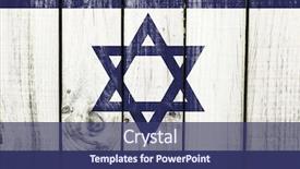  Presentation with israel flag - Colorful theme enhanced with israel flag on wooden background backdrop and a ocean colored foreground