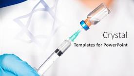  Presentation with israel flag - Presentation theme with israel-flag-with-doctor-preparing background and a white colored foreground