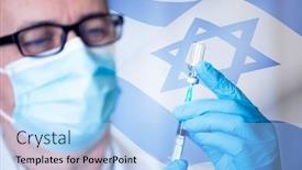  Presentation with israel flag - Amazing presentation having israel-flag-with-doctor-preparing backdrop and a light blue colored foreground