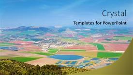  Presentation with galilee - Beautiful slide set featuring israel-jezreel-valley backdrop and a light blue colored foreground
