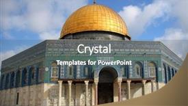  Presentation with israel palestine conflict - Slide deck enhanced with israel palestine conflict - dome of the rock background and a gray colored foreground