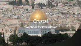  Presentation with israel palestine conflict - Presentation theme enhanced with israel palestine conflict - old jerusalem dome background and a coral colored foreground
