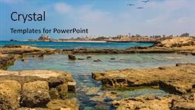  Presentation with ancient israel - Cool new PPT layouts with roman kings - israel ruins of ancient caesarea backdrop and a light blue colored foreground