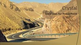  Presentation with israel - Slide deck having israel-scenic-winding-road-through background and a coral colored foreground