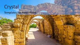  Presentation with ancient israel - Cool new slide set with israel sunny spring day arche backdrop and a light blue colored foreground