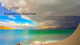  Presentation with thunderstorm - Presentation design enhanced with israel-the-picturesque-and-magnificent background and a mint green colored foreground