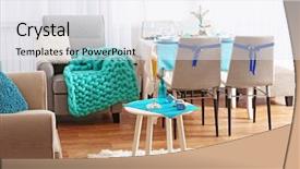  Presentation with living room - Slide deck featuring israel torah - interior of beautiful living room background and a sky blue colored foreground